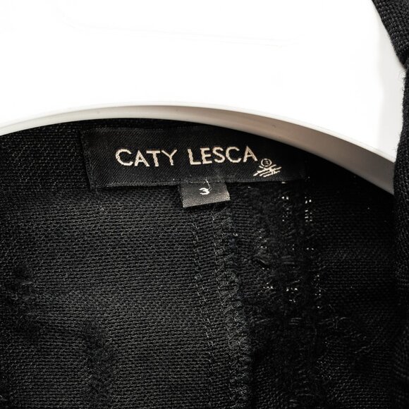 Caty Lesca Black Textured Wool & Cotton Metal-Accent Jacket - Picture 11 of 12